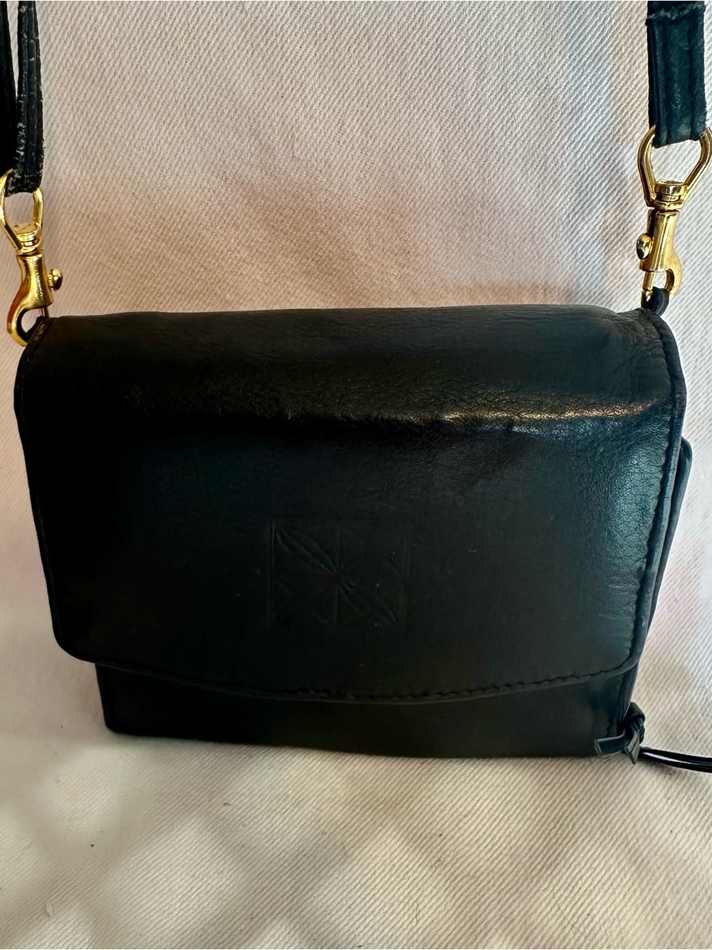 Vintage K. ALLEN Genuine Leather Crossbody Organizer Bag